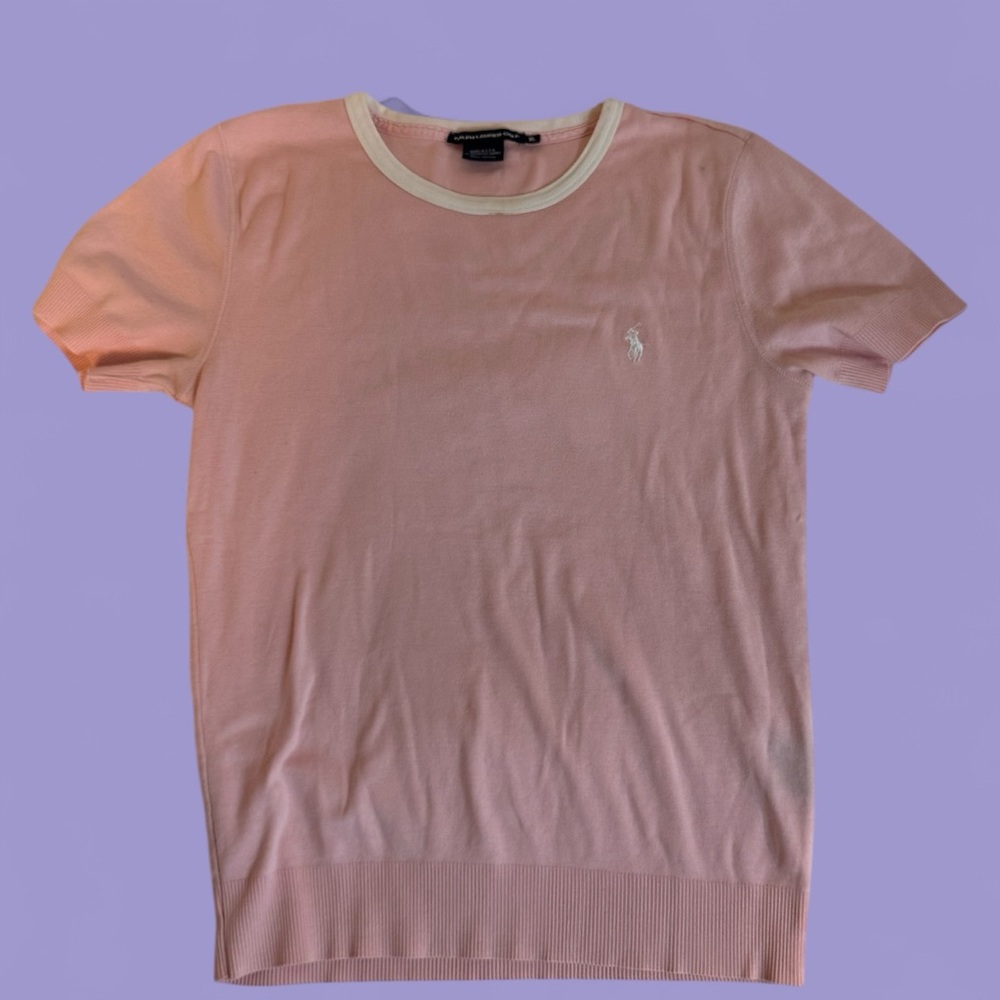 Ralph Lauren golf Pink Short Sleeve Sweater